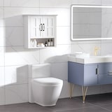 thumbnail of HOMCOM Armario de Pared para Baño Mueble Suspendido de Baño con 2 Puertas y Estante Ajustable y Almacenamiento Abierto para Dormitorio 60x19,8x58 cm
