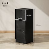 thumbnail of HOMCOM cajonera escritorio con 3 cajones, cajonera de oficina, mueble archivador, con 2 cerraduras, riel colgante para A4 y carta, 40x40x101 cm, negro