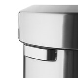 thumbnail of Bolero container van geborsteld staal met scharnierend deksel, 70 liter.