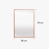 thumbnail of Croxley Wandspiegel Metallrahmen rechteckig 70 x 50 cmRoségold-Metallic