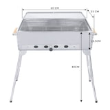 thumbnail of Mangal Edelstahl Picknick Schaschlik Grill mit Grillrost und Deckel