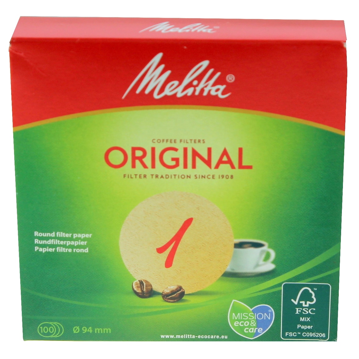Melitta 6629281 Kaffeefilter Original 1 | 100 Stück| für Kaffeemaschinen