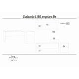 thumbnail of SARMOG SCRIVANIA ANGOLARE DX L180 IN KIT in truciolare nobilitato color noce stelvio