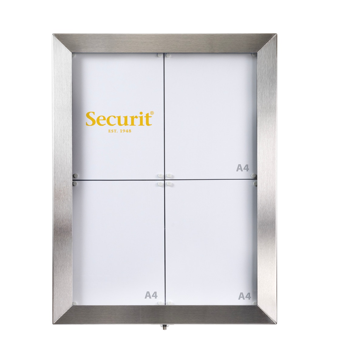 Securit® Visor de informações LED em aço inox – LEDs coloridos – Controle remoto, cabo de 5m incluído