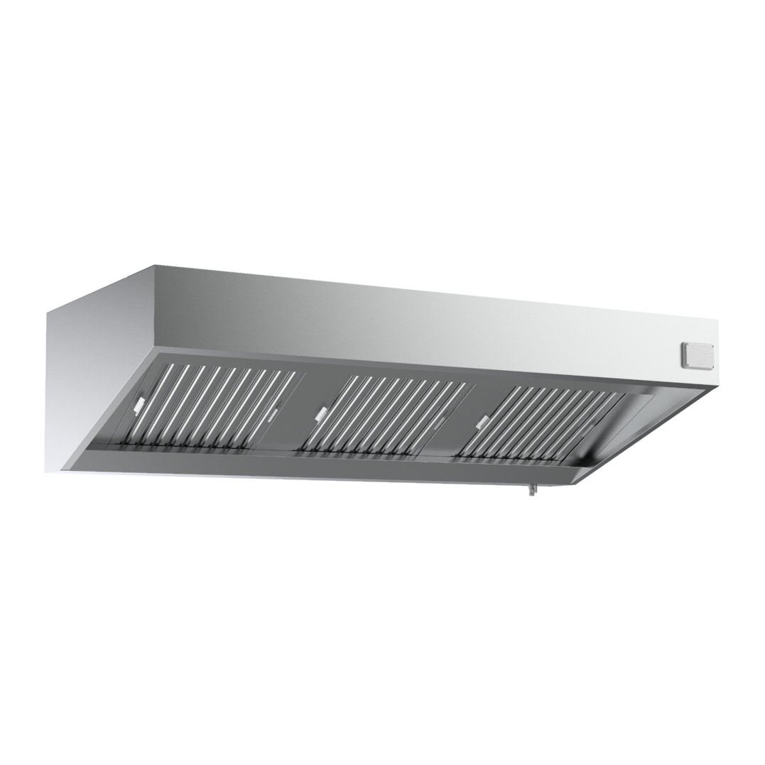 Combisteel trapezium afzuigkap met motor van RVS 1600x950x520mm