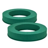 thumbnail of 2 Nass Steckschaum Kranz 25cm ringförmige Plastikunterlage Frischblumen Schnittblumen Steckmasse Steckschwamm Blumensteckschaum Ring Floristik Zubehör