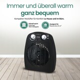 thumbnail of Emerio Ventilator Kachel - 25 m² - 2 Temperatuur instellingen - Ventilatorfunctie - Regelbare thermostaat - Omvalbeveiliging - FH-106737.2 Zwart