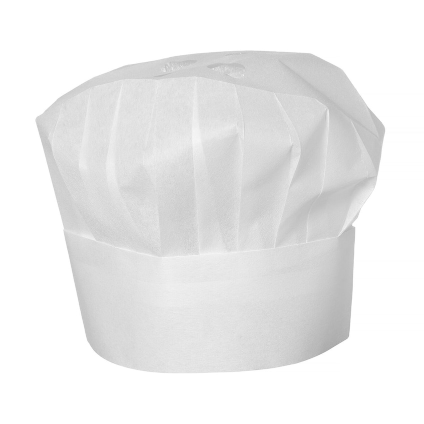 Cappello cuoco 10 pz - 10 pezzi, HENDI, Bianco, 10 pezzi, ø600x(H)230mm