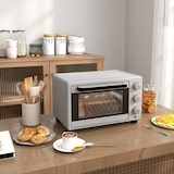 thumbnail of HOMCOM horno eléctrico de sobremesa horno sobremesa de 21L 1400W con temporizador hasta 60min y temperatura regulable hasta 230℃ plateado