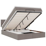 thumbnail of vidaXL Ottomanische Bett mit Matratze & LEDs Taupe 140x190 cm Stoff