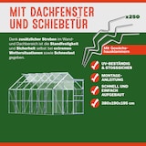 thumbnail of Gardebruk Aluminium Gewächshaus 7,2m² Treibhaus Garten Frühbeet