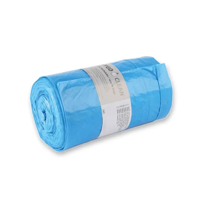 10x50 Müllsäcke 120 Liter HDPE auf Rolle Blau 70x110 cm 20 my Müllbeutel Müll Beutel