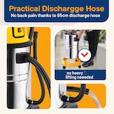 thumbnail of 2mGoods 1500W industriestaubsauger 60L Gelb, beutellos mit waschbarem Baumwollfilter gegen Feinstaub