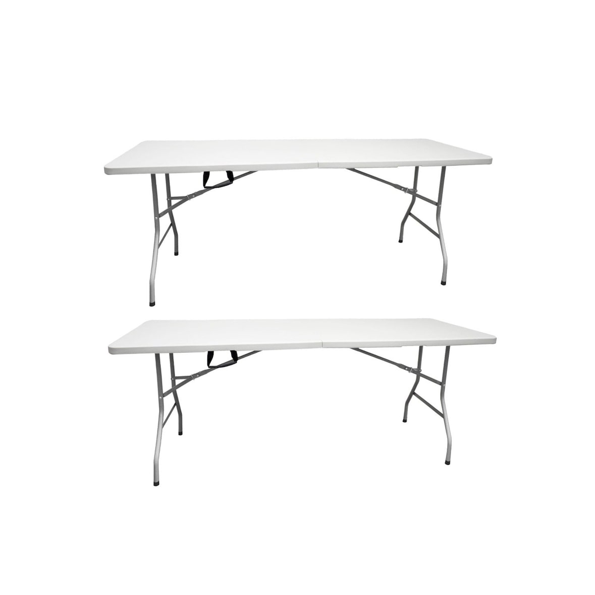 Mesa Plegable Rectangular 180x70x74cm Catering | Mesa Resina con Patas de Acero Plegable para Eventos y terrazas -