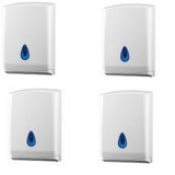 thumbnail of 4 PlastiQline Papierhandtuchspender MIDI - Kunststoff - weiß - Handtuchspender