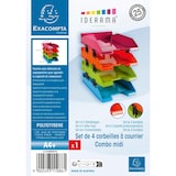 thumbnail of Exacompta 113298SETD Set mit 4 Briefablagen COMBO MIDI, Iderama - Farben sortiert