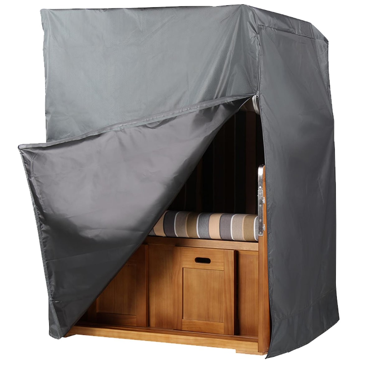 Strandkorb Schutzhülle - bene living - 128 cm - Prestige Protect Größe L - dunkelgrau - witterungsbeständig + atmungsaktiv