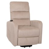 thumbnail of Fernsehsessel HWC-K62, Sessel Relaxsessel TV-Sessel, Liegefunktion Aufstehhilfe elektrisch, Metall Chenille ~ creme