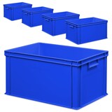 thumbnail of Archiv-Ordnerturm mit Roller, 5 Behälter in blau