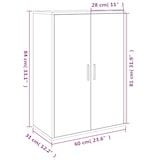 thumbnail of Helloshop26 - Buffet Sideboard Kommode Kleiderschrank Aufbewahrungsmöbel Organizer für Küche Wohnzimmer Lounge 2er-Set Sonoma 60 x 02_0036819