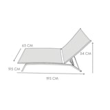 thumbnail of Tumbona de Jardín Plegable con Ruedas de Posición Ajustable, Acero y Textileno Tumbona de Exterior para Piscina, Terraza 195x63h cm