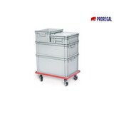 thumbnail of PROREGAL 10x Eurobehälter mit offenem Griff | HxBxT 42x40x60cm | 70 Liter | Grau | Eurobox, Transportbox, Transportbehälter, Stapelbehälter