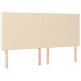 thumbnail of vidaXL Boxspringbett mit Matratze & LED Creme 180x200 cm Stoff