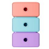 thumbnail of Exacompta 315707D 3x Ablagemodul Tiny Box, 1 Schublade, Kollektion Candy Tidy Farben sortiert