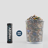 thumbnail of ABSINA Akku AA Mignon 2900 8er Pack - NiMH Wiederaufladbarer AA Akkus min. 2650mAh & 1,2V - Batterien AA ideal für Blitzgerät, Wii & Xbox Controller