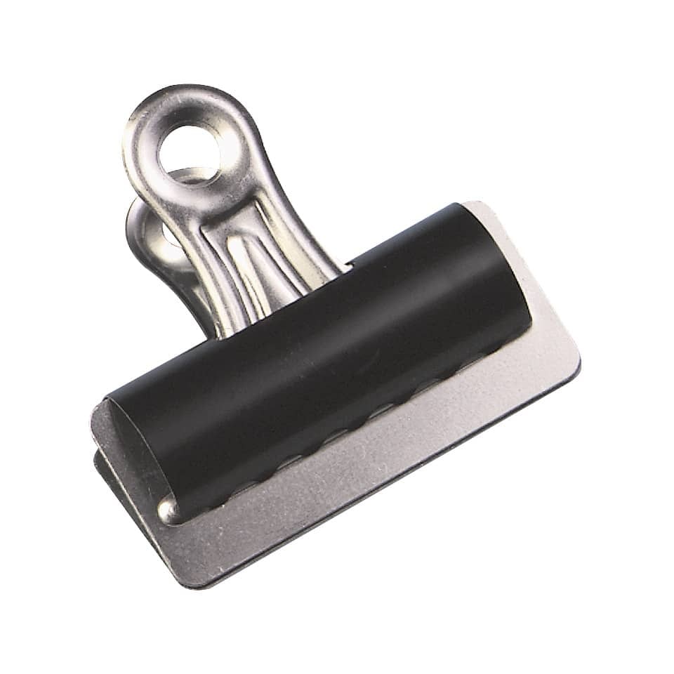 Briefklemmer Foldback, 70mm, 10 Stück, schwarz Q-CONNECT KF01290