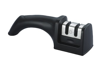 METRO Professional Afilador de cuchillos 2 en 1, acero de tunsteno/piedra cerámica, negro