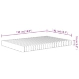 thumbnail of vidaXL Schuimmatras middelzacht 140x190 cm