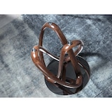 thumbnail of Angel Cerdá Table à manger ronde verre trempé et noyer 1021C Ø130 x 75