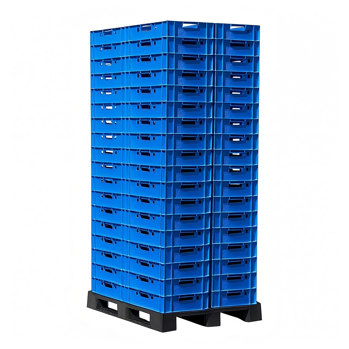 Logiplast Palette E1 Kisten 60x40x15 cm Fleischkiste Lagerkiste Metzgerkiste - 72 Stück in blau