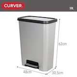 thumbnail of Curver Cubo de basura Compatta 50L metalizado