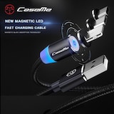 thumbnail of CaseMe 1m Magnet Ladekabel Magnetisch für iPhone Samsung Huawei Sony LG HTC Apple Lightning  Schwarz 1 meter