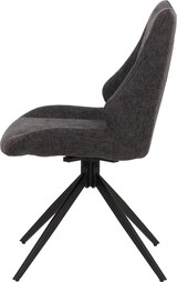 thumbnail of 2er-Set Esszimmerstuhl HWC-O48, Küchenstuhl, drehbar Auto-Return, Stoff/Textil Chenille (320g/m²) Öko-Tex ~ grau