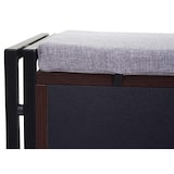 thumbnail of Cajonera con asiento HWC-A27, Cajonera banco con cojín, 53x110x30cm Estructura 3D metal ~ marrón oscuro