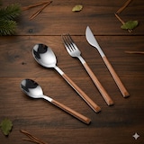 thumbnail of BERGNER Naturally - Set di posate da 24 pezzi in acciaio inossidabile e ABS