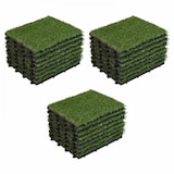 thumbnail of Lote de 24 losetas clip-on para césped artificial verde - Oviala