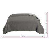 thumbnail of Tagesdecke 170x210 OEKO-TEX - grau hellgrau Microfaser-Bezug wattiert gesteppt Wende-Design XXL Sofa Couch Bett Bettüberwurf