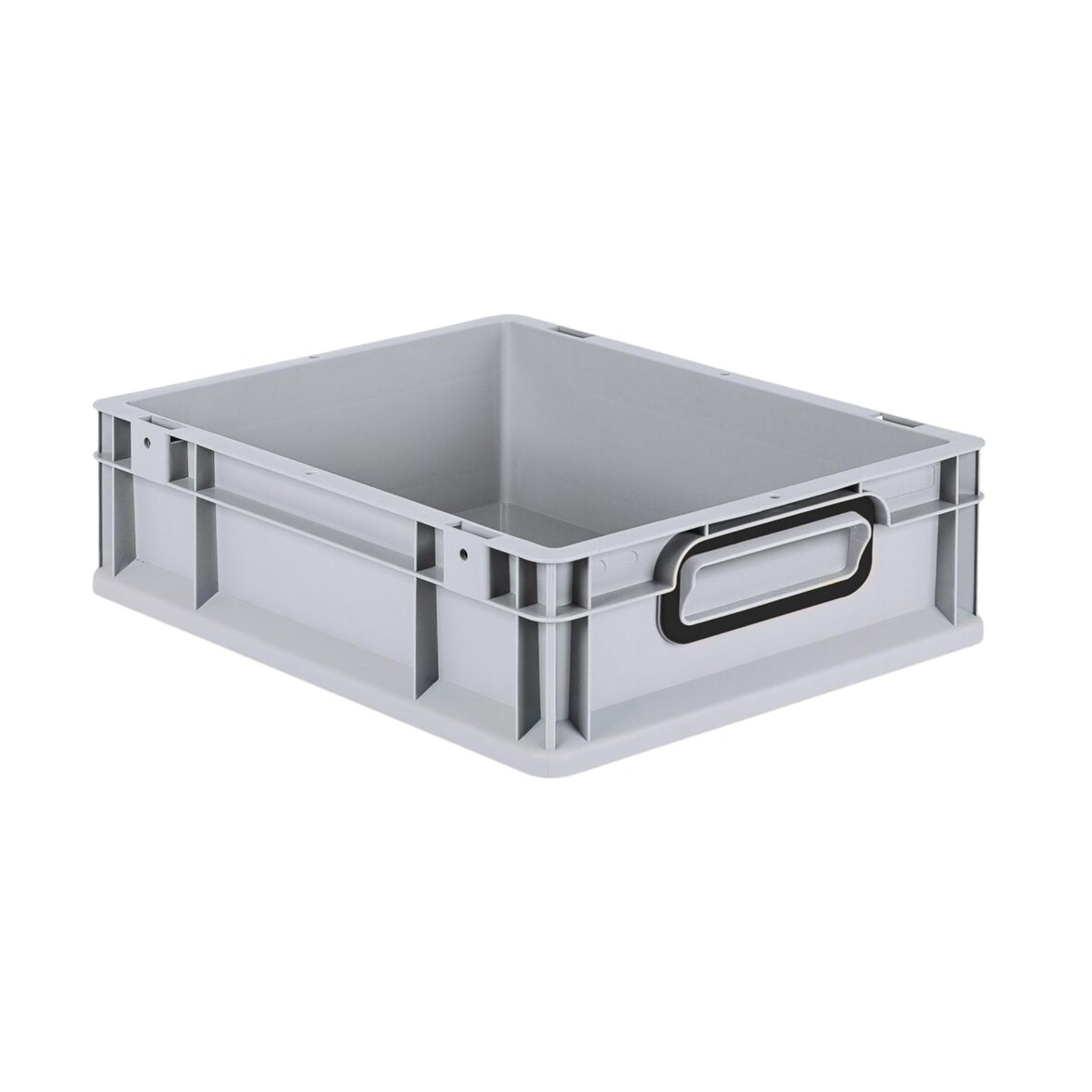 Eurobox NextGen Color, HxBxT 12x30x40cm, 11 Liter, Griffe schwarz zu, Grau, Eurobehälter, Transportbehälter