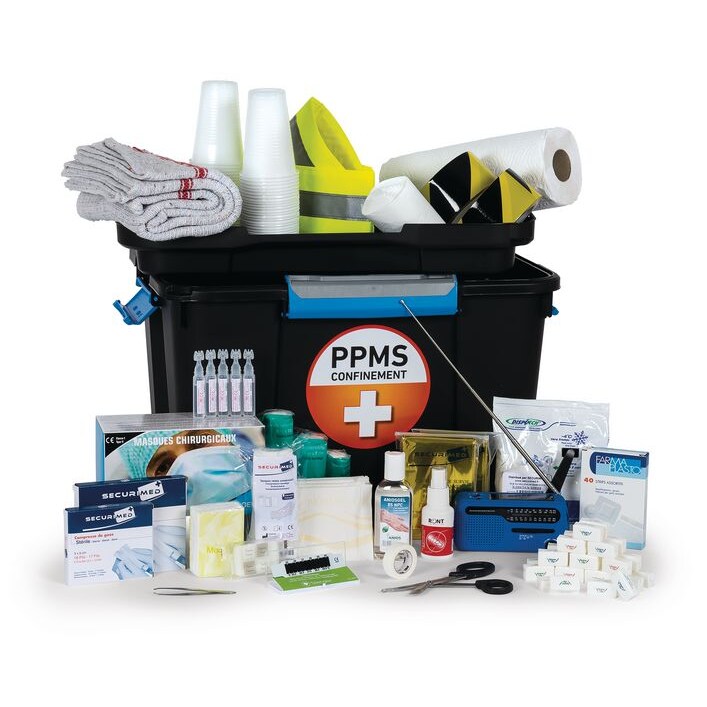 Mallette de secours confinement PPMS 100 personnes