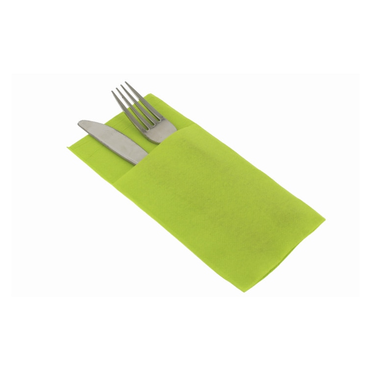 MONOUSO - Tovagliolo Portaposate di Carta 40x40cm Pistacchio (30 pezzi)