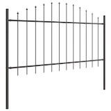 thumbnail of vidaXL Gartenzaun 4 pcs Grau 170 x 140 cm Pulverbeschichteter Stahl