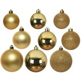 thumbnail of Christbaumkugel Weihnachtskugel bruchfest glänzend matt glitzernd gold 26er Set