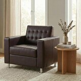 thumbnail of Sessel Kunda, Clubsessel Loungesessel, Kunstleder, Metall-Füße ~ coffee