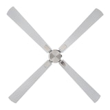 thumbnail of Ventilatore da soffitto CasaFan ECO NEO III 152 BN-WN/SI WIFI con motore cromato spazzolato/pale reversibili in wengé e argento