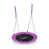 thumbnail of Relaxdays Nestschaukel, rund, für Kinder & Erwachsene, verstellbar, Ø 90 cm, Garten Tellerschaukel, bis 100 kg, lila