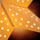 thumbnail of Casaria LED Weihnachtsstern Creme 5 Spitzen Sternmuster Beleuchtet 60 cm Papierstern Weihnachten Weihnachtsdeko Leuchtstern Dekostern Adventsstern